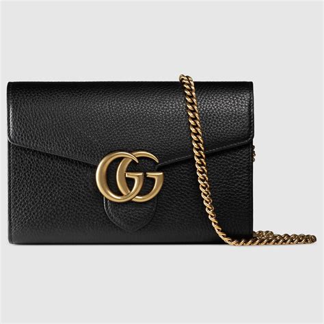 gucci gg marmont leather mini chain bag|gucci small bag with chain.